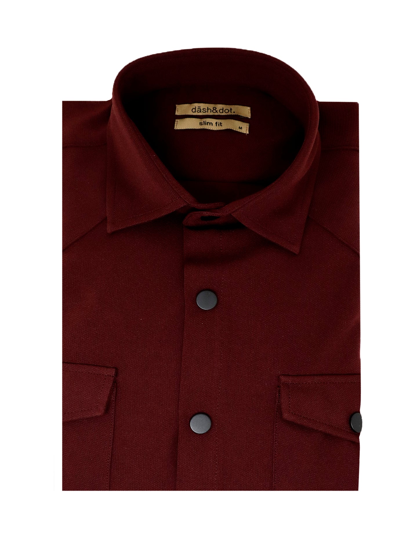Πουκάμισο Dash&Dot Slim-fit - Μπορντό