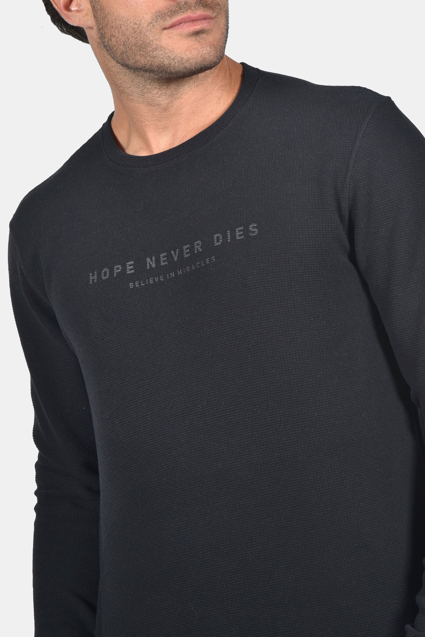 Μπλούζα Clever Waffle - Μαύρη