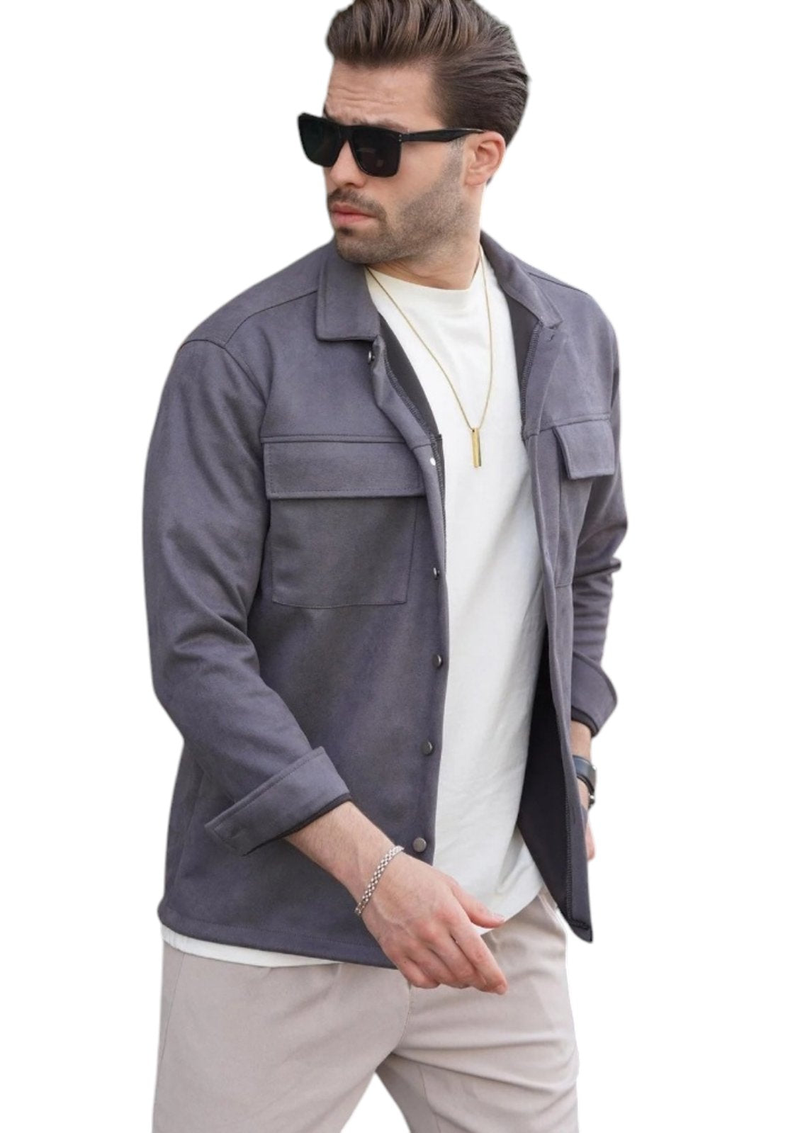 Πουκάμισο Alcantara Essential MADMEXT - Ανθρακί