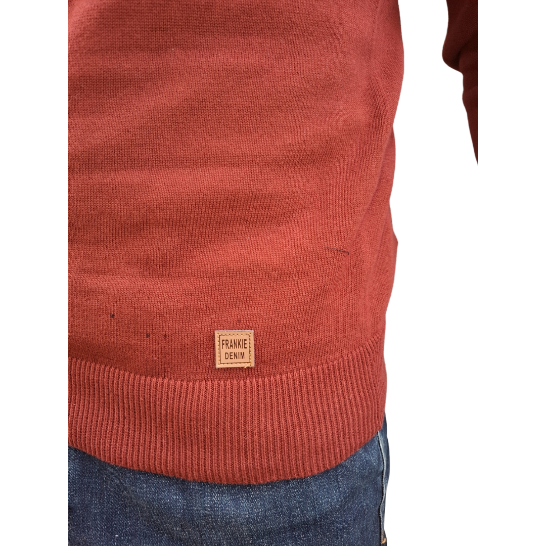 Μπλούζα Zipper Frankie Denim - Κεραμιδί