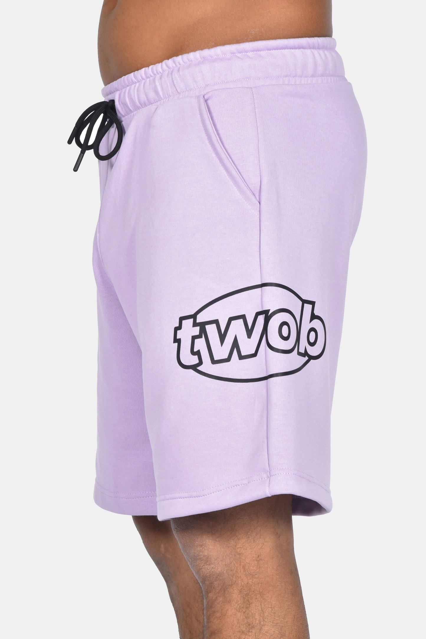 Ανδρική Βερμούδα Oversized Print Two Brothers Λιλά