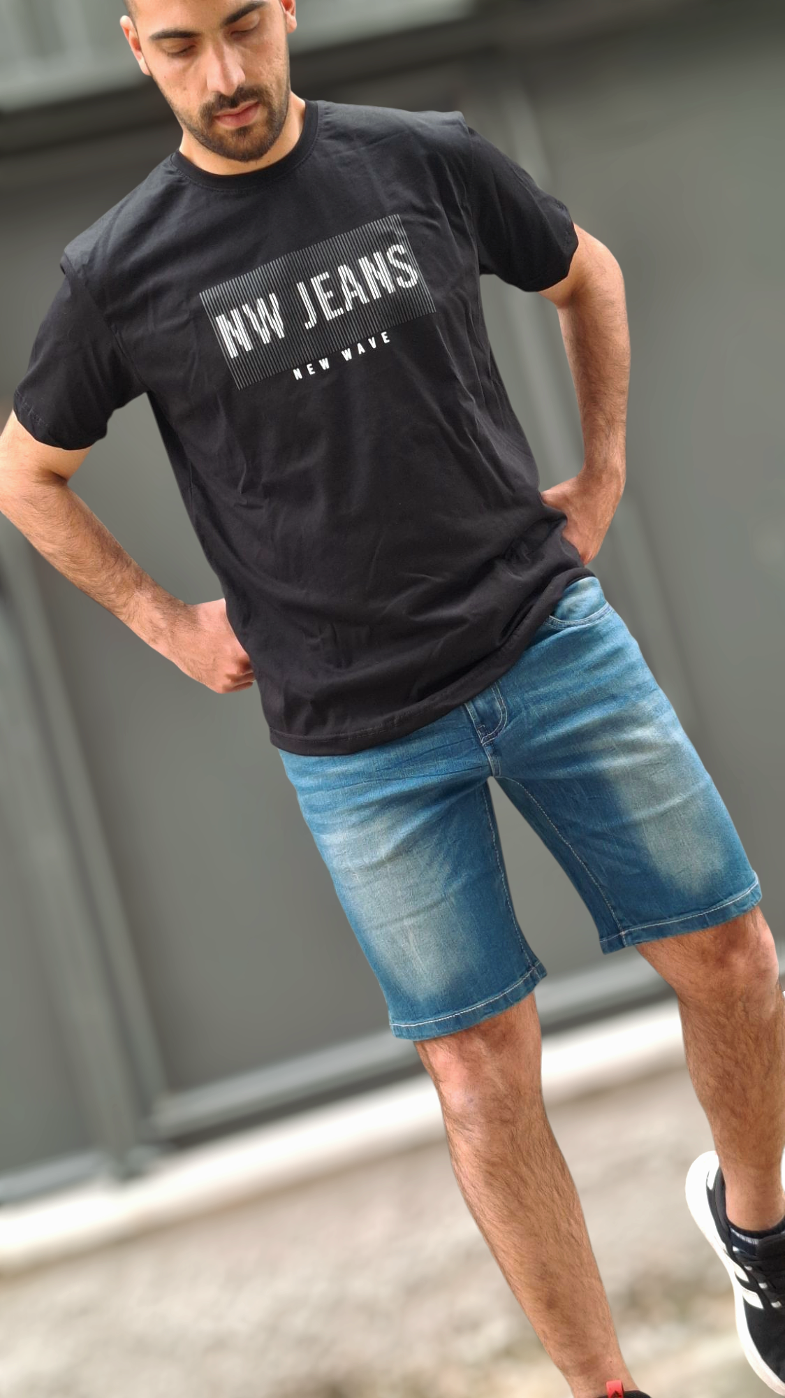 Τζιν Βερμούδα Oxygen Regular Fit - Μπλε