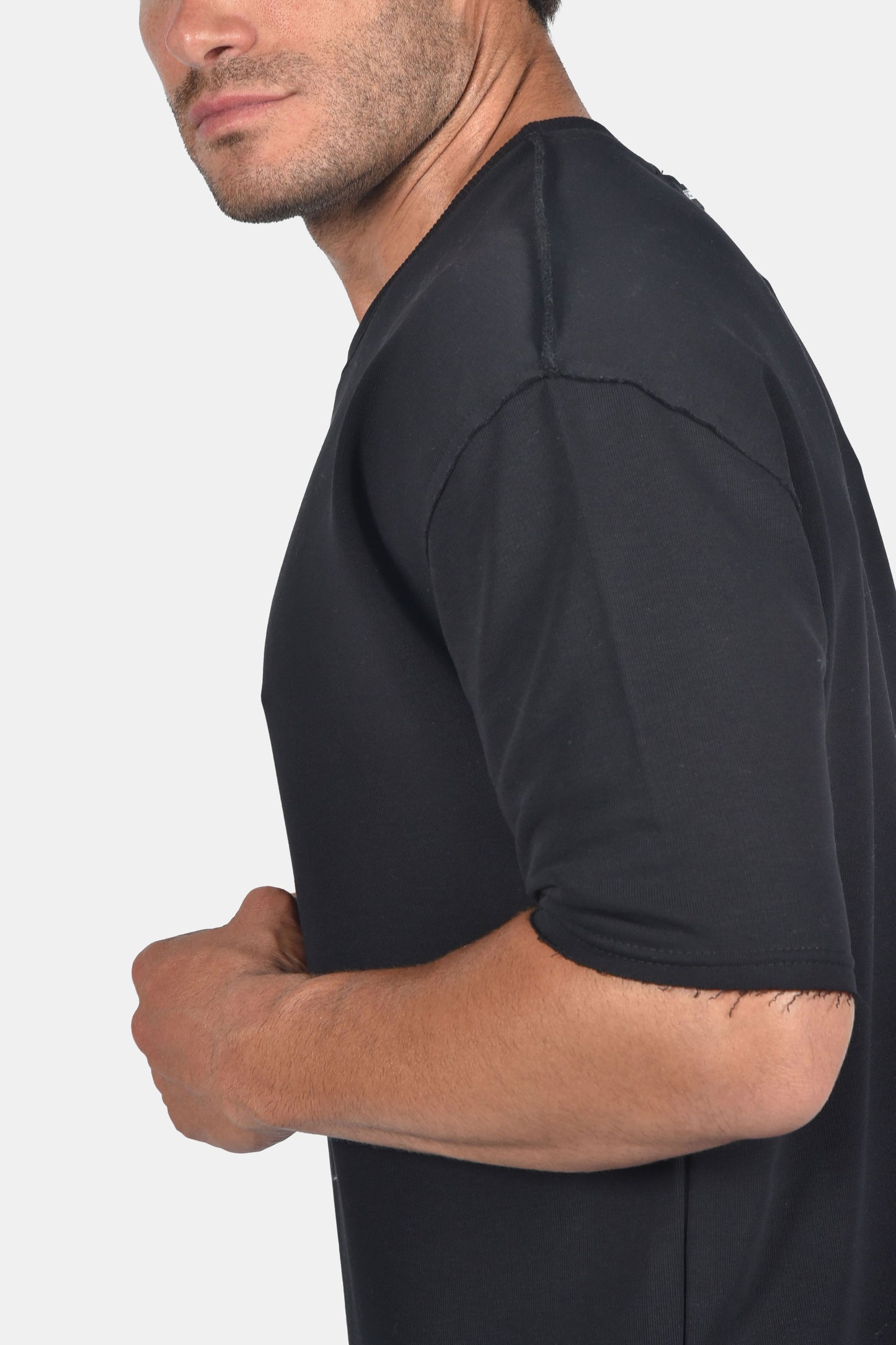 T-Shirt Oversized Σχεδιαστικό Two Brother - Μαύρο