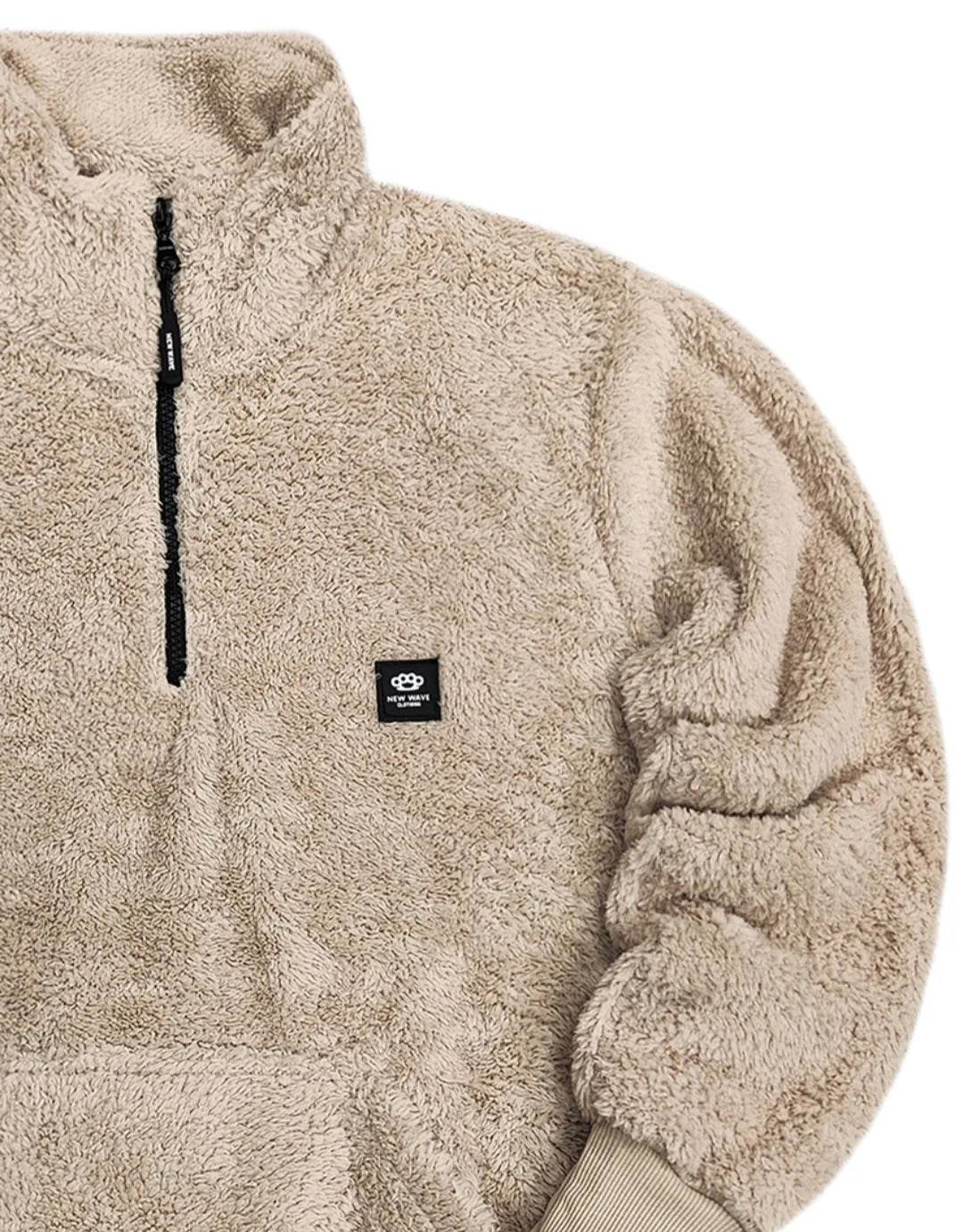 NEW WAVE SWEATSHIRT HALF ZIP - ΕΚΡΟΥ