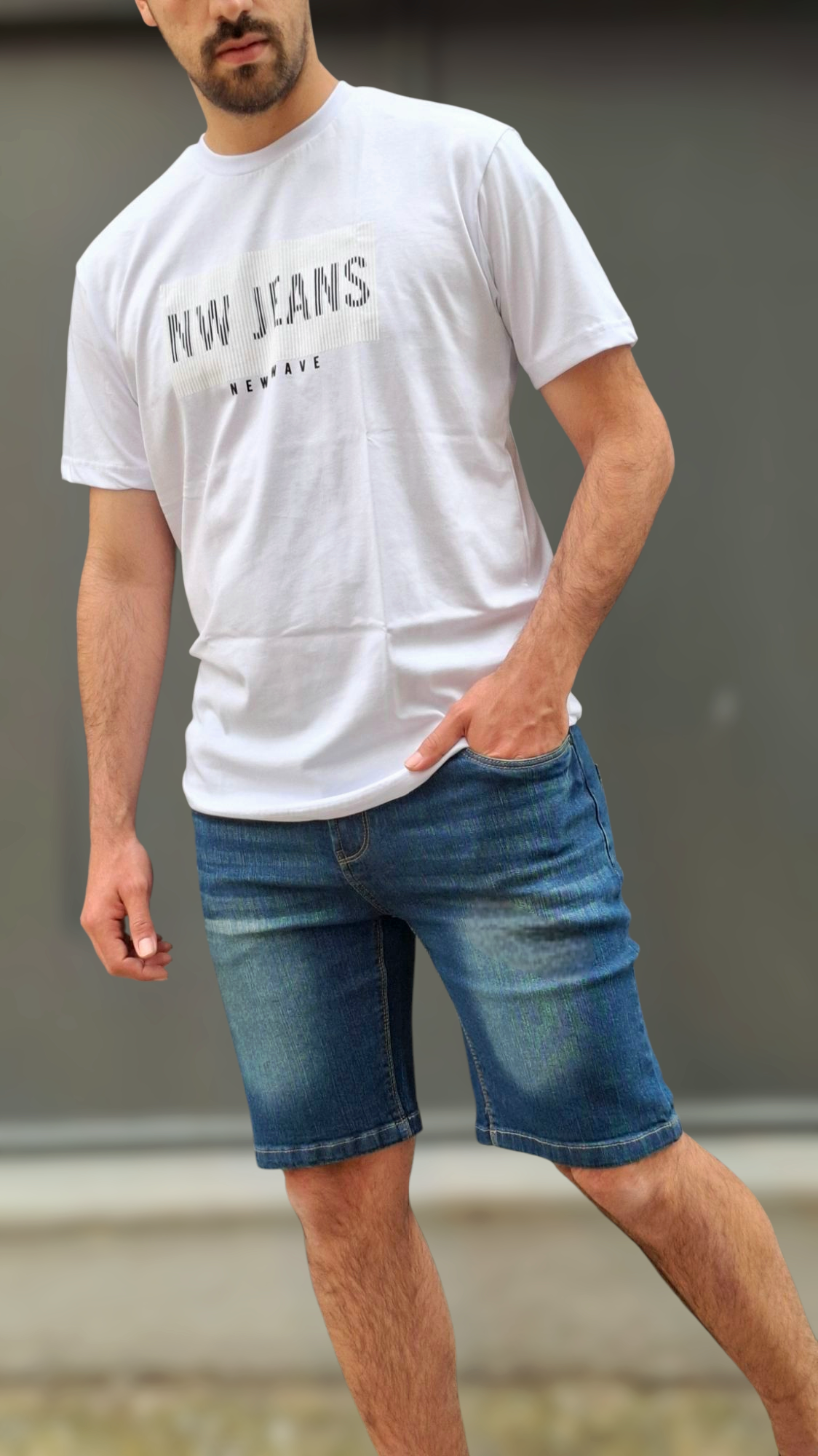 Τζιν Βερμούδα Oxygen Regular Fit - Μπλε Σκούρο