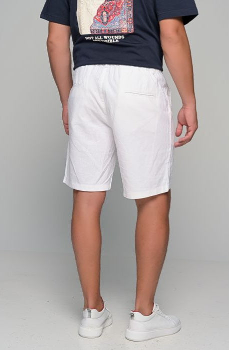 Βερμούδα Λινό Santorini - Λευκή