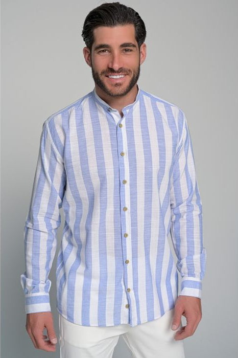 Πουκάμισο Ocean Stripe - Σιελ
