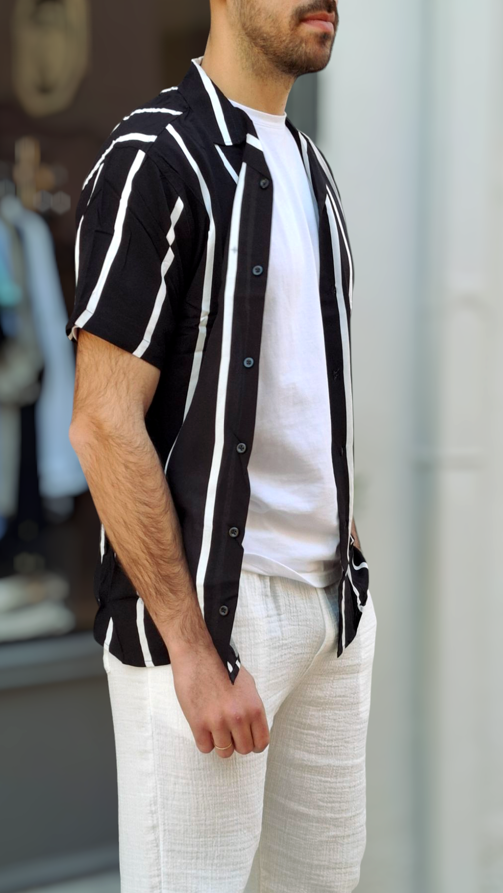 ΠΟΥΚΑΜΙΣΟ RIGA BEN TAILOR - ΜΑΥΡΟ