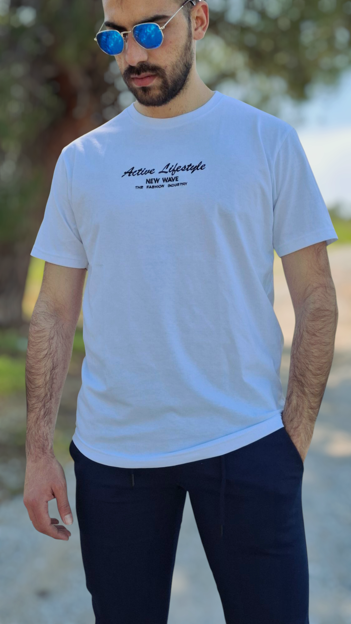 T-Shirt Active Logo - Λευκό