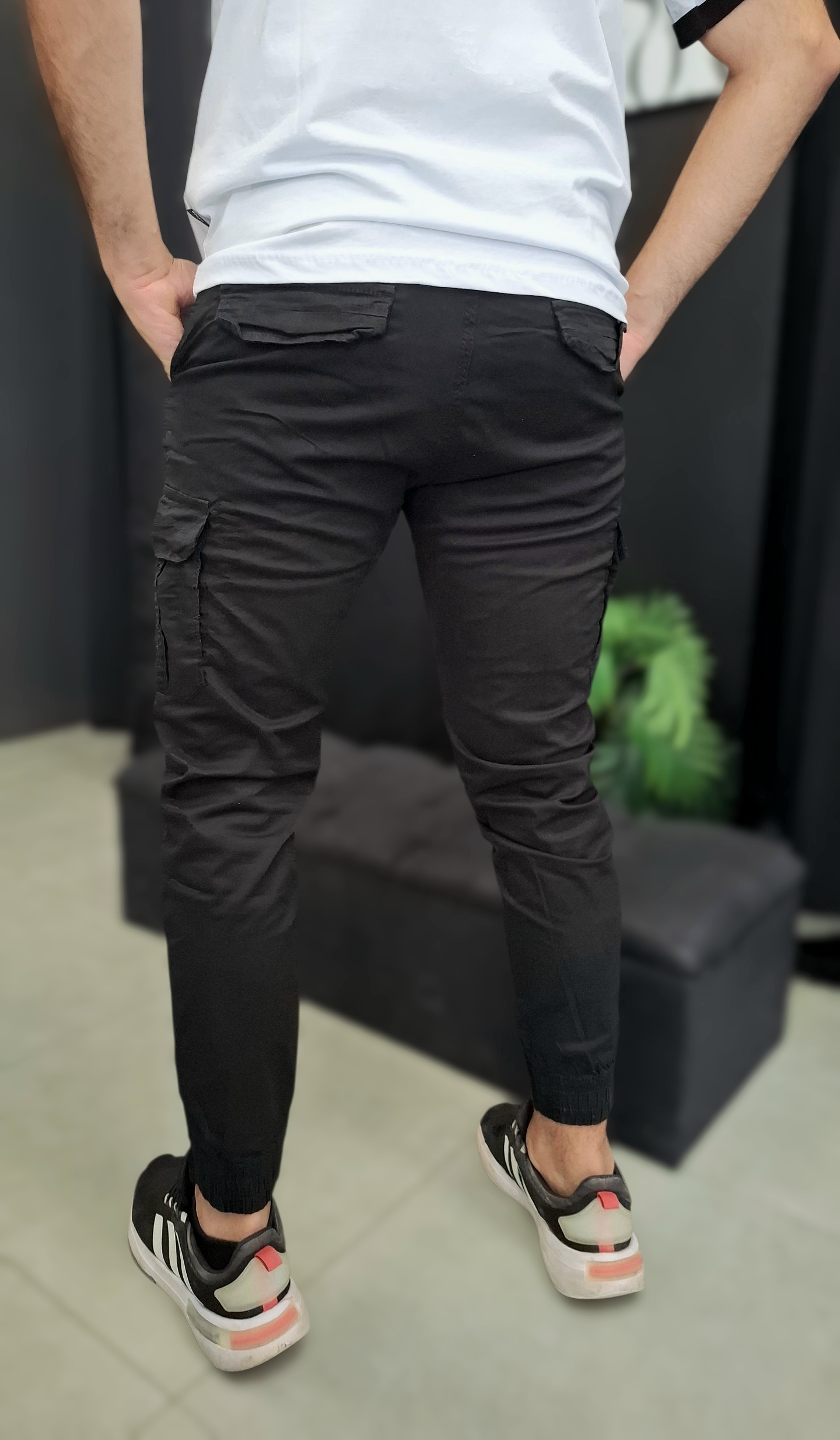 Καλοκαιρινό Cargo Παντελόνι - Μαύρο