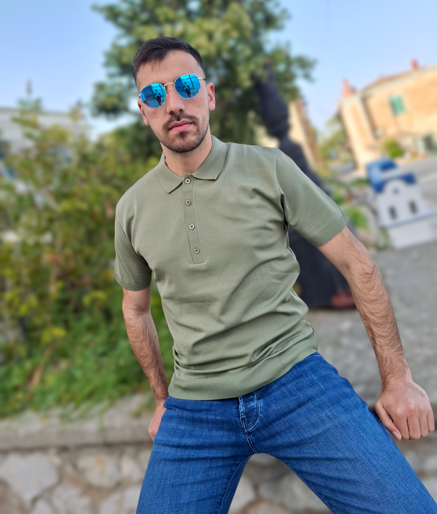 Polo T-Shirt - Χακί