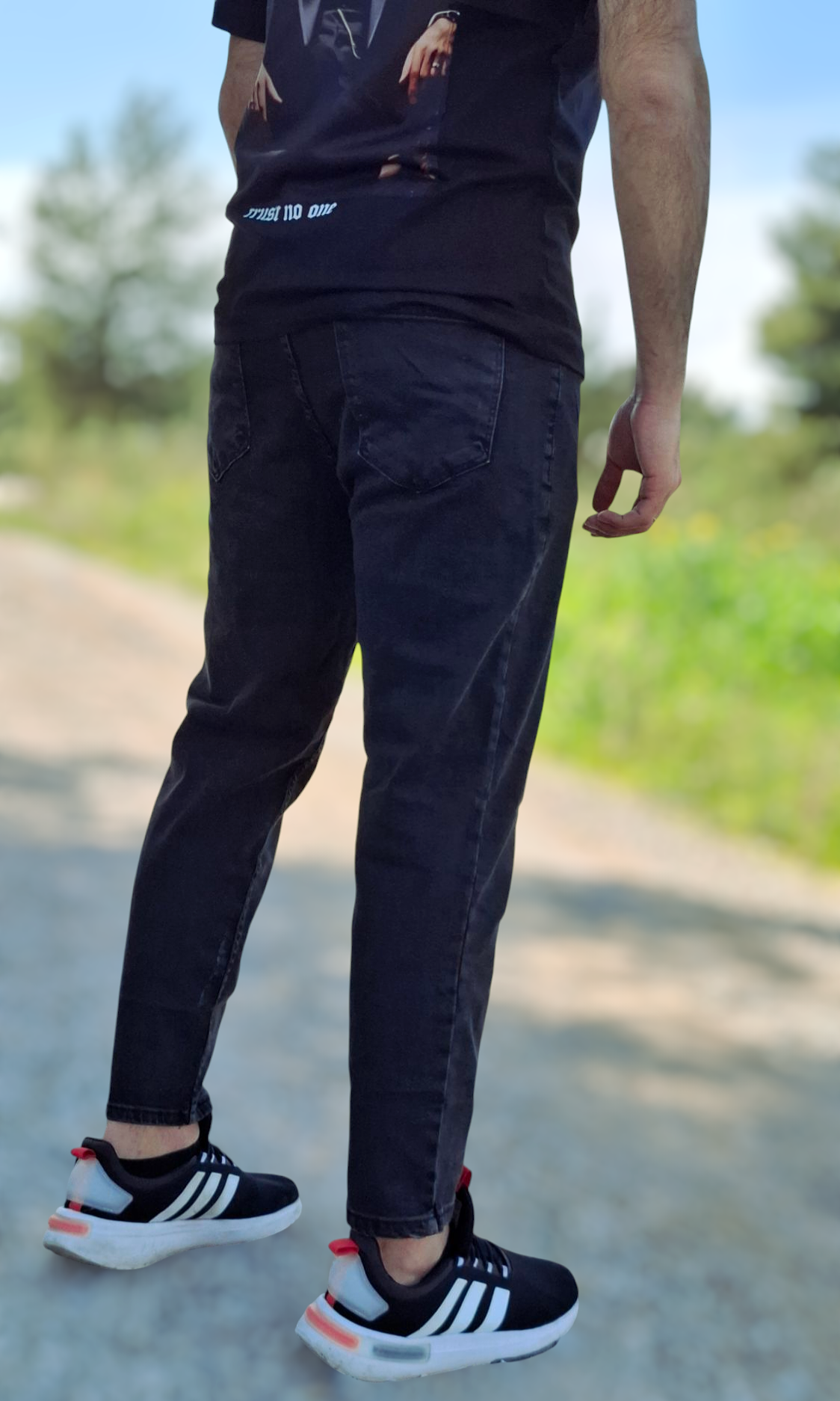 Παντελόνι Jean Loose Fit - Ξεβαμμένο Μαύρο