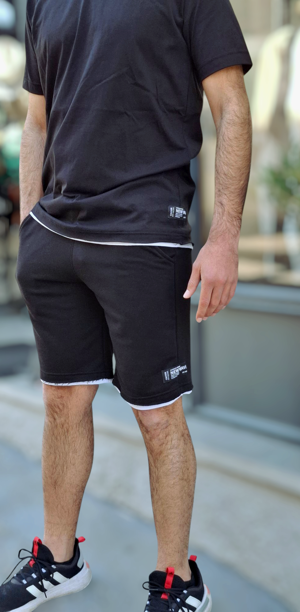 Βερμούδα Αθλητική New Wave - Μαύρο