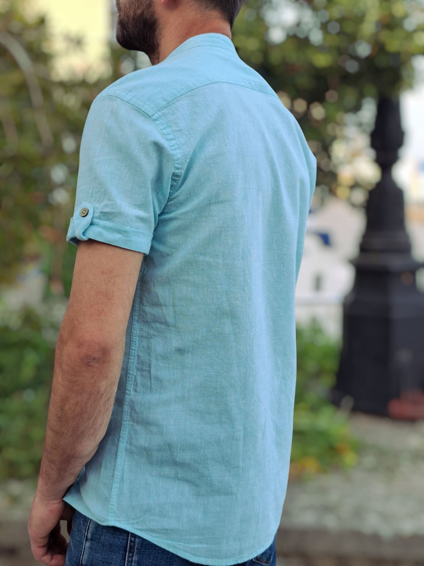 Πουκάμισο Λινό South Vibes - Τιρκουάζ