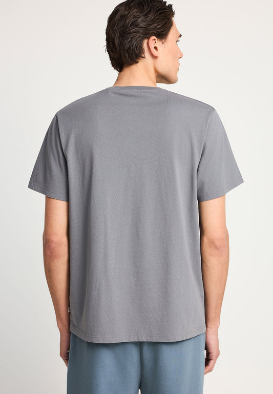 Ανδρικό Μαύρο T-Shirt Funky Buddha Essential Γκρί