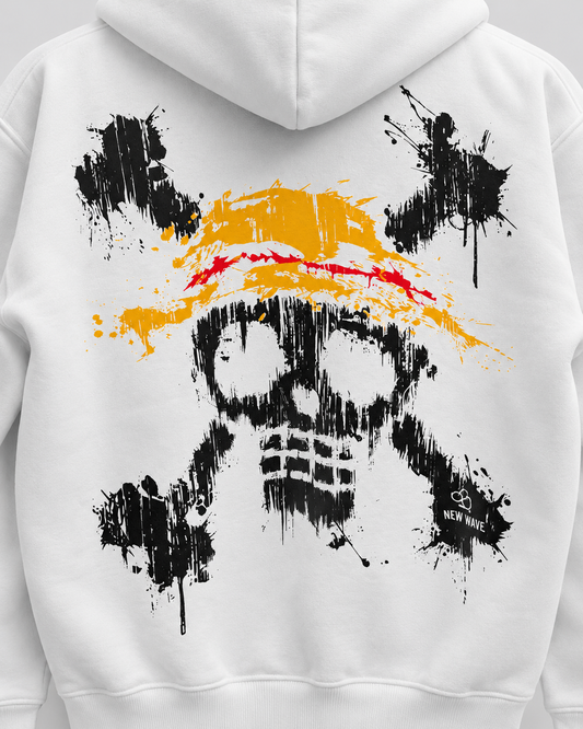 Ζακέτα Φούτερ One Piece Λευκή