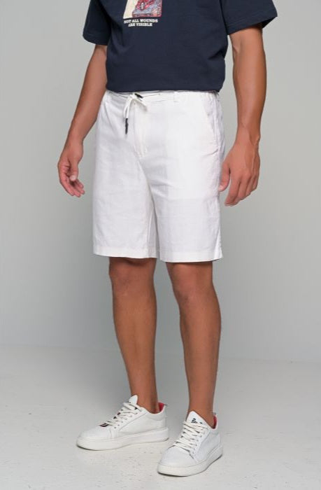 Βερμούδα Λινό Santorini - Λευκή