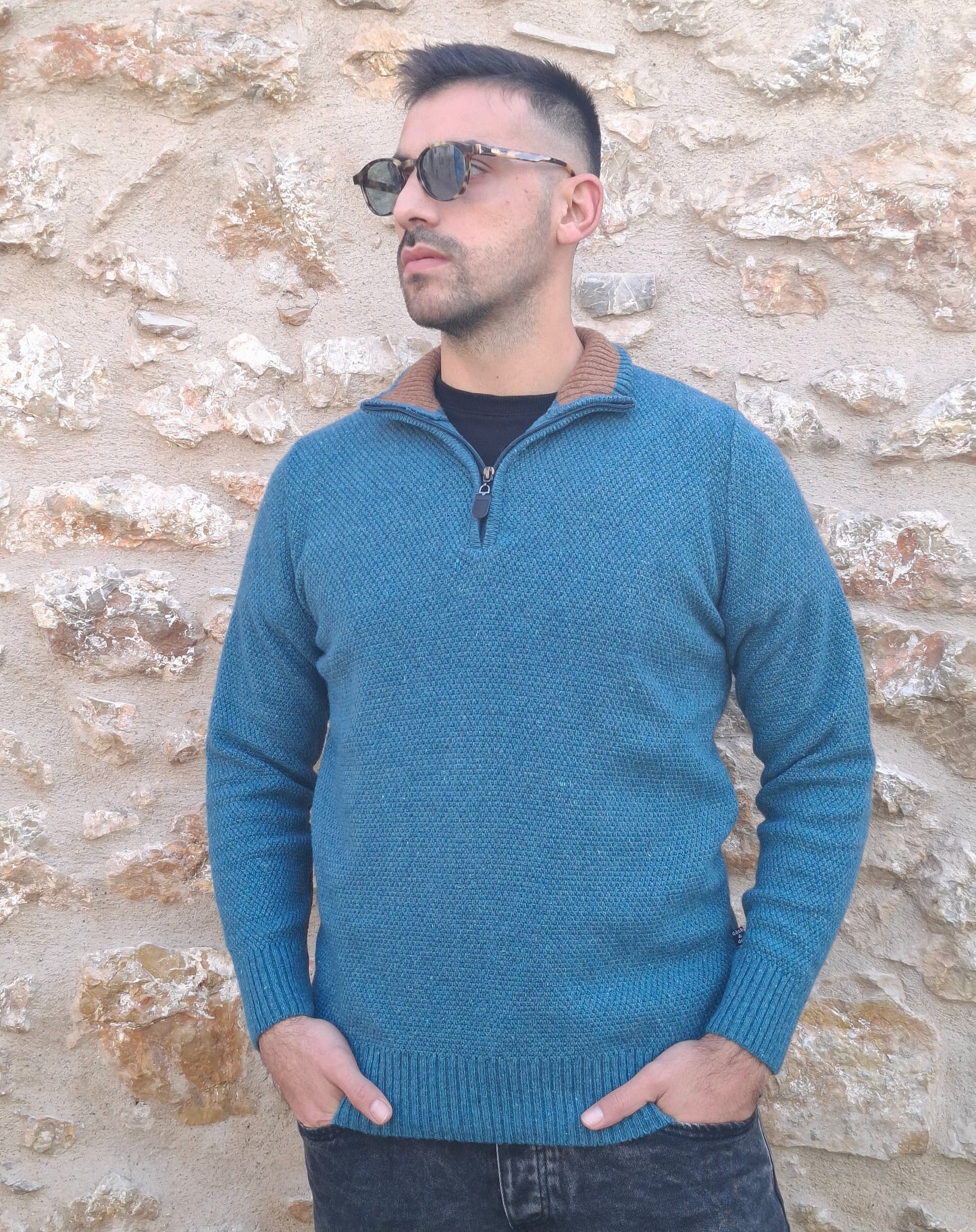 Πουλόβερ Πλεκτό Dash&Dot - Πετρόλ