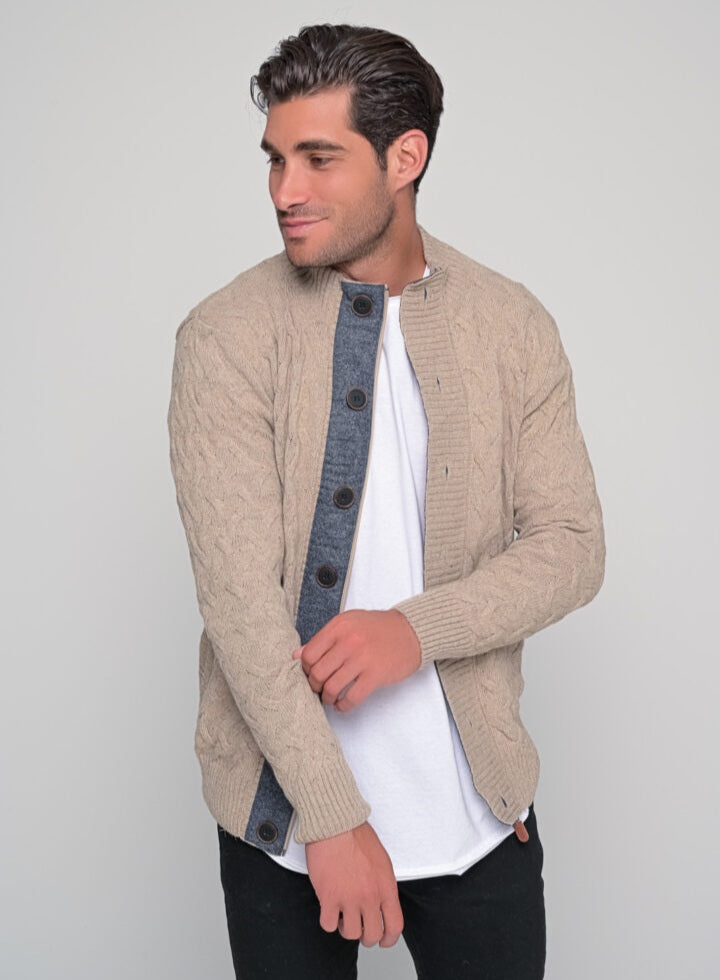 Πλεκτή Ζακέτα Dash&Dot - Μπέζ