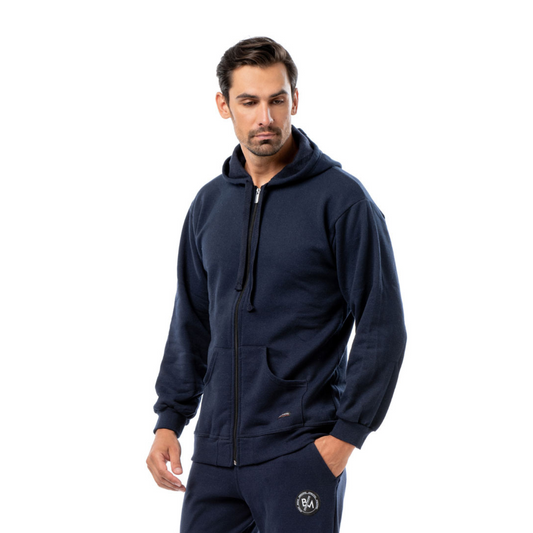 Ζακέτα Hoodie BODY MOVE - Μπλε