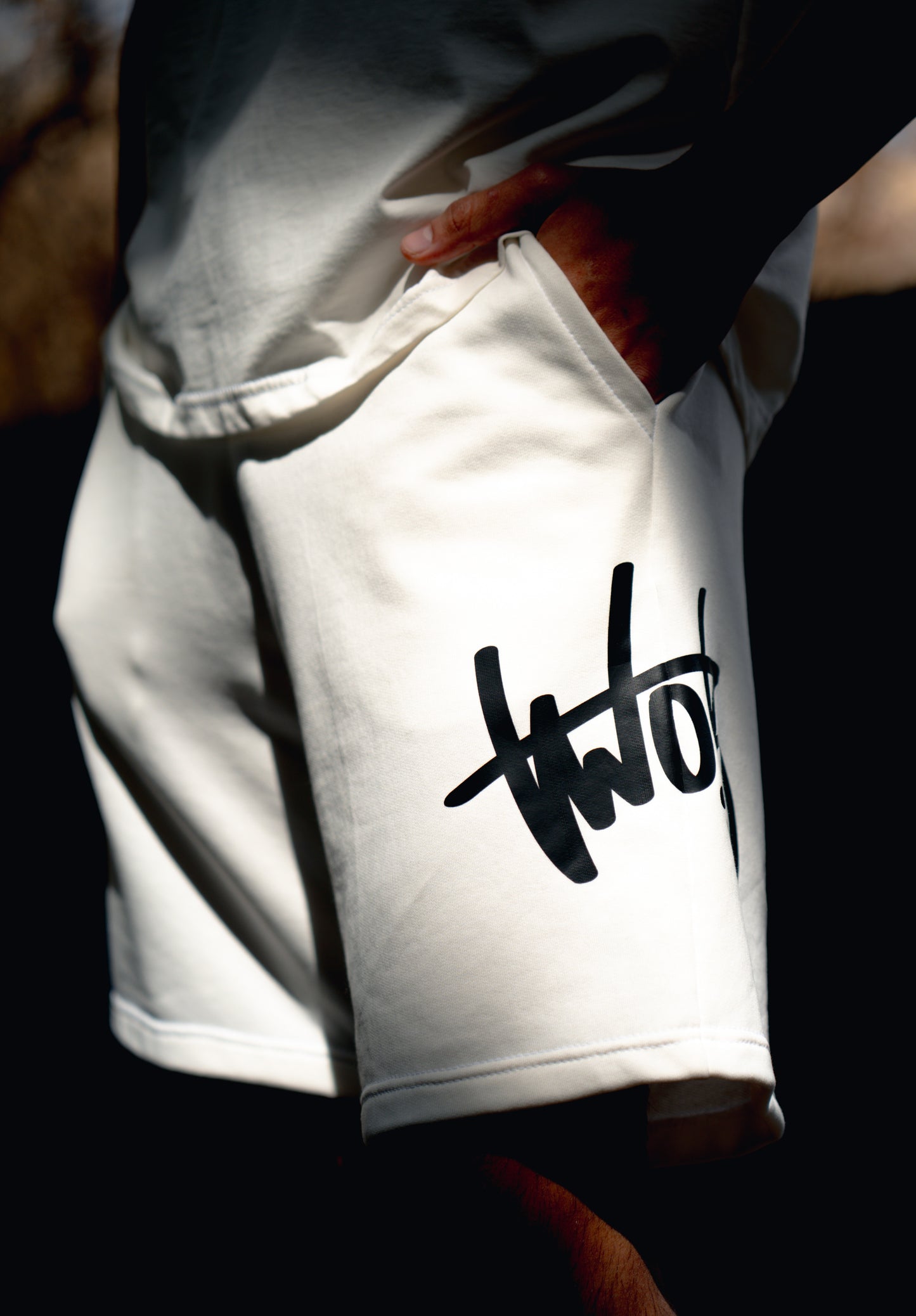 Ανδρική Βερμούδα Two Brothers Logo - Λευκό