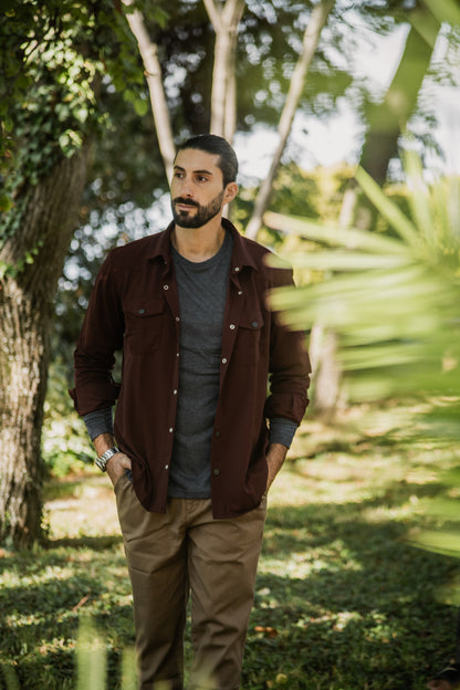 Πουκάμισο Dash&Dot Slim-fit  - Μπορντό