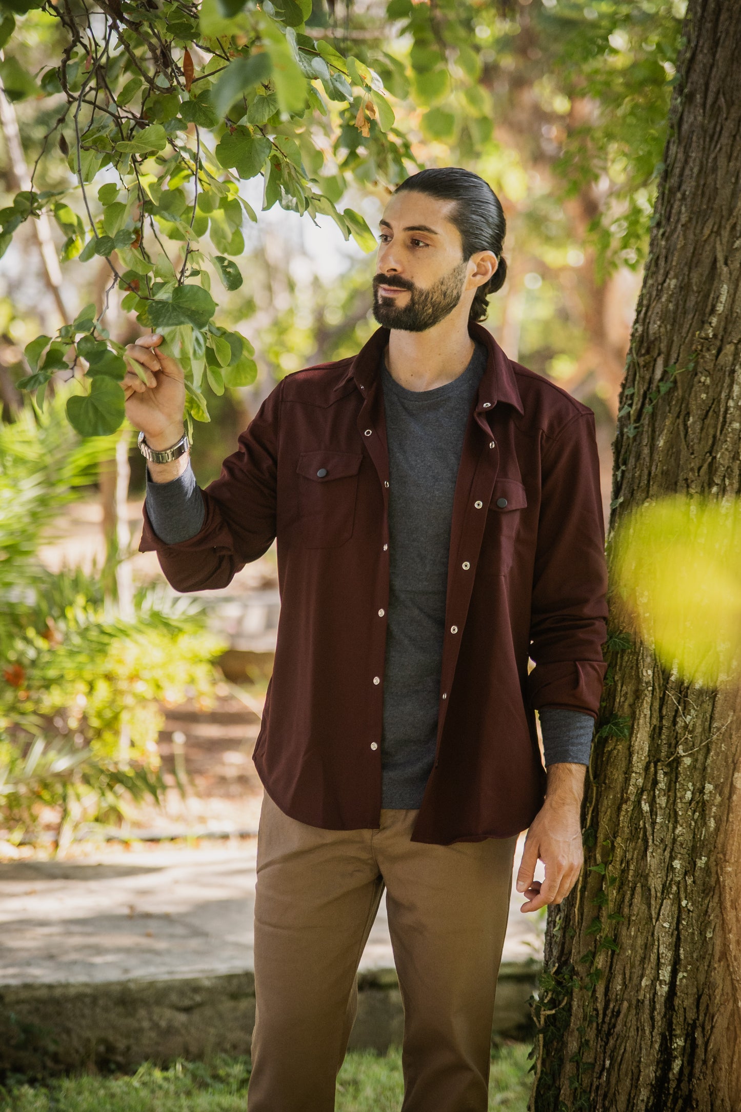 Πουκάμισο Dash&Dot Slim-fit  - Μπορντό