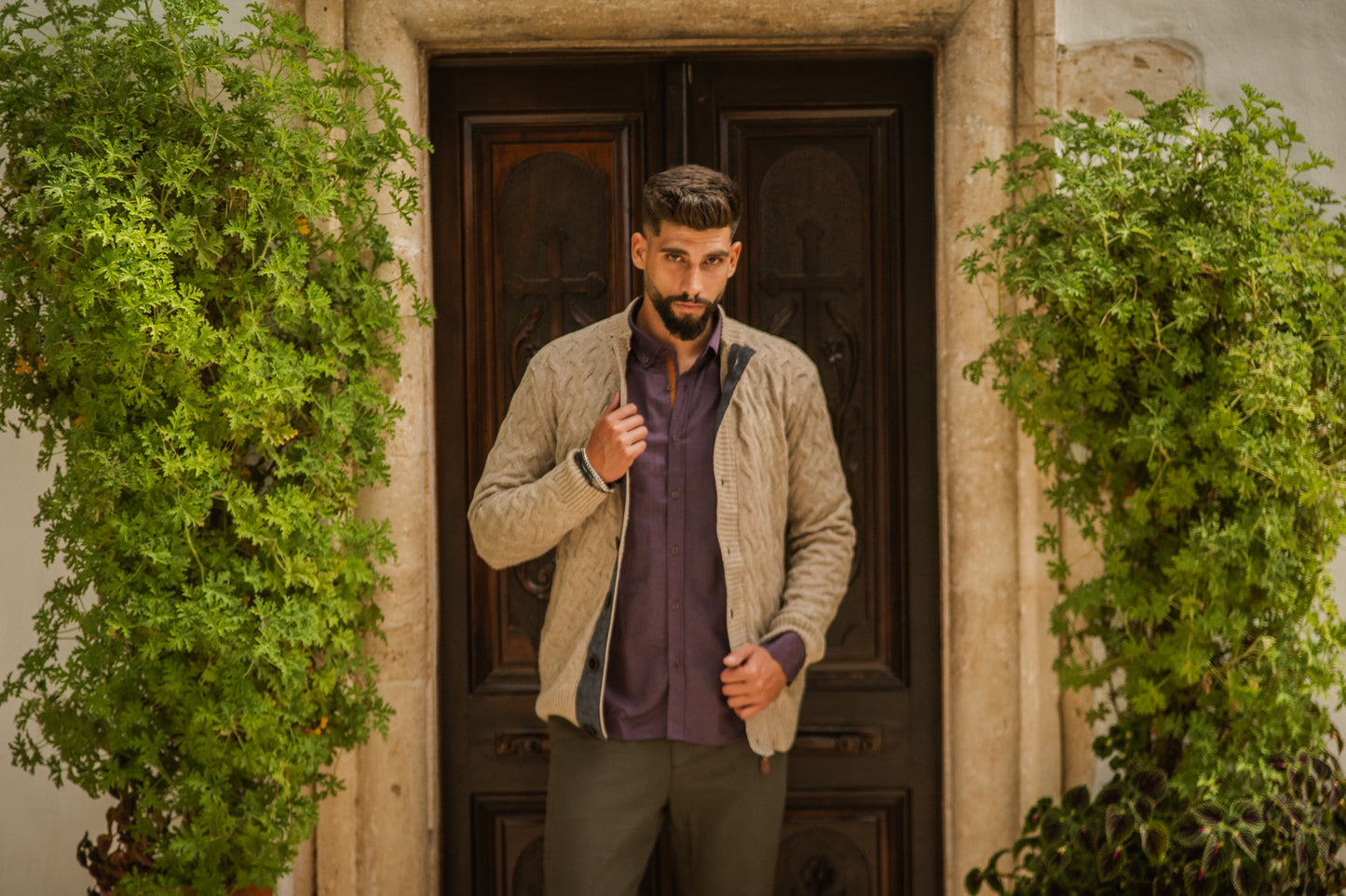 Πλεκτή Ζακέτα Dash&Dot - Μπέζ