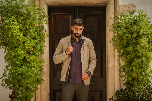 Πλεκτή Ζακέτα Dash&Dot - Μπέζ