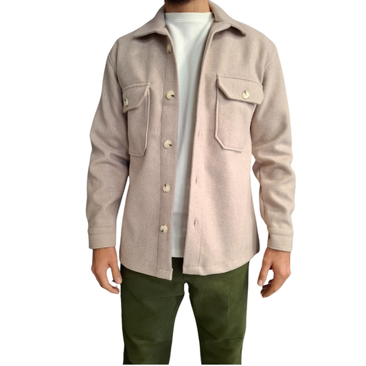 Jacket Overshirt FRANKIE DENIM  - Μπεζ