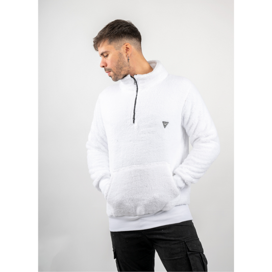 Μπλούζα Sweatshirt Half-Zip - Λευκό