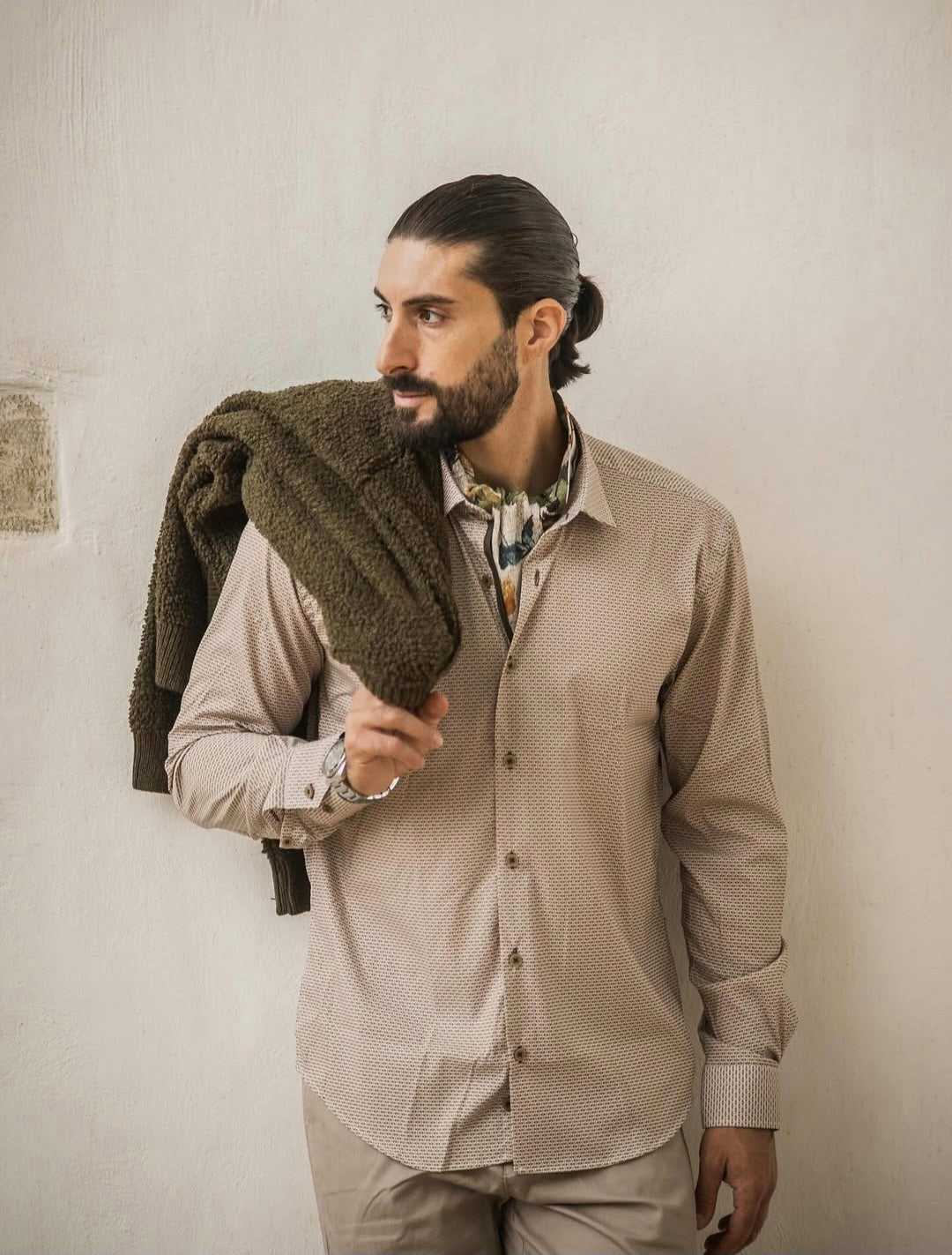 Πουκάμισο Dash&Dot  - Μπέζ