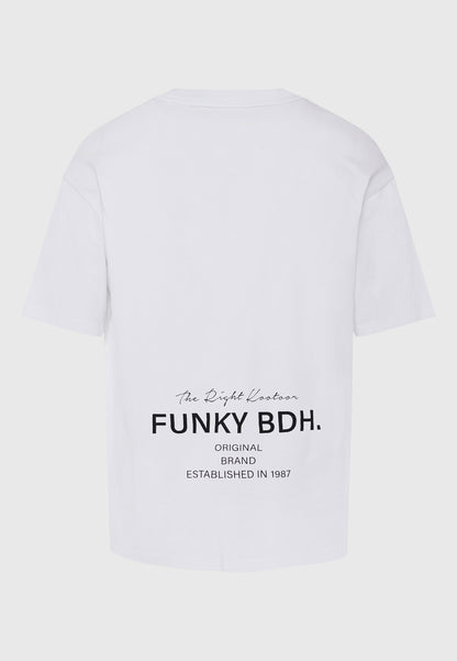 Ανδρικό Relaxed Fit T-Shirt Funky Buddha Λευκό
