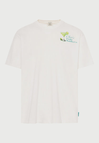 Ανδρικό T-Shirt Funky Buddha Margaritas Print Λευκό
