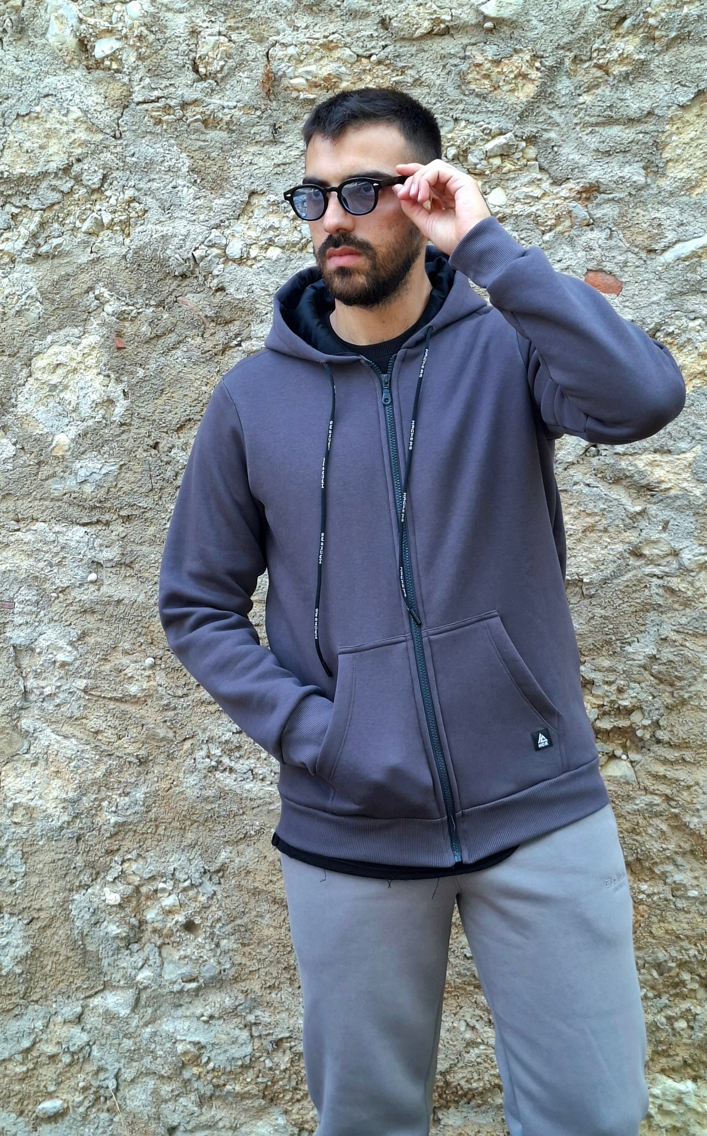 Ζακέτα Classic Φούτερ Hackers - Ανθρακί