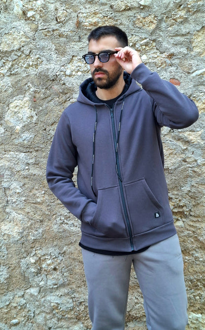 Ζακέτα Classic Φούτερ Hackers - Ανθρακί