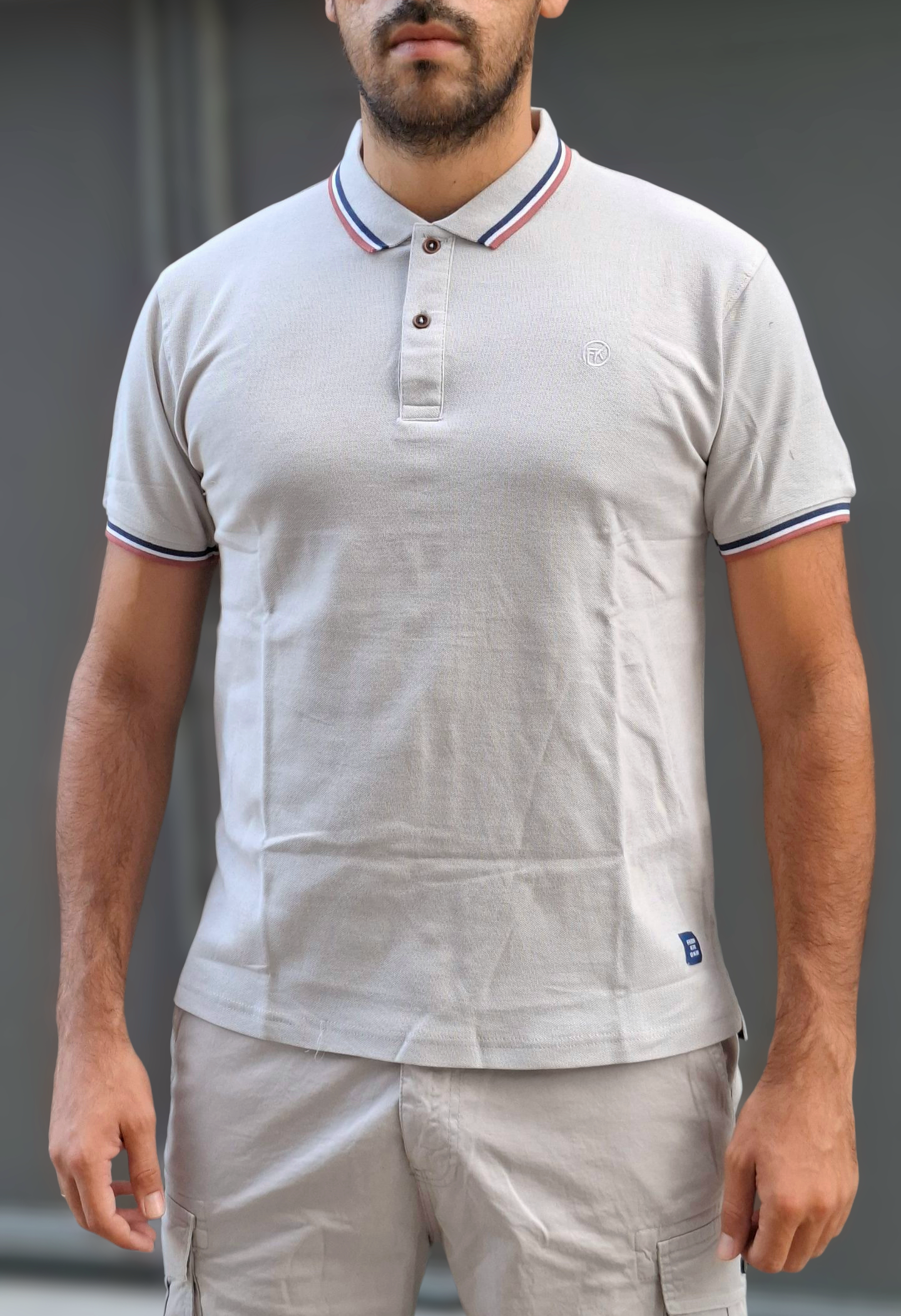 T-shirt Gentleman Polo – Γκρι με Ρίγες