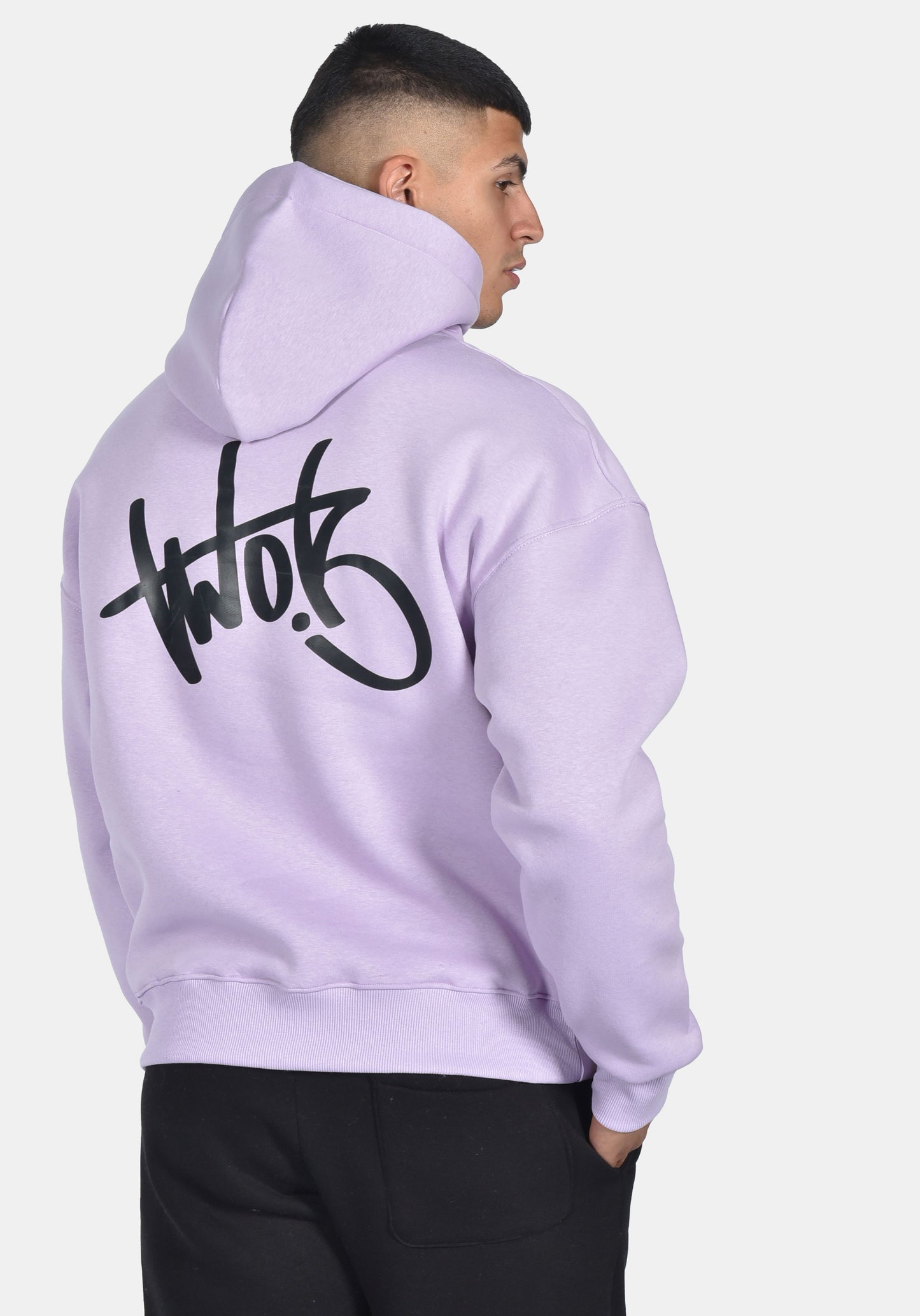 Oversize Hoodie Two Brothers Logo - Λιλά