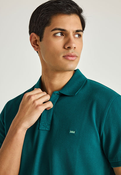 Ανδρικό polo Funky Buddha Essential Πετρόλ