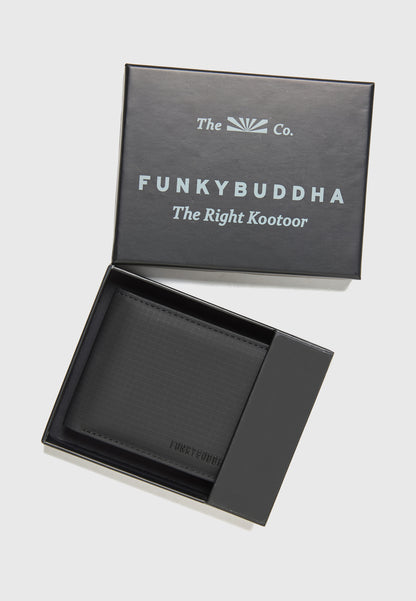 Ανδρικό αναδιπλούμενο Πορτοφόλι Funky Buddha Μαύρο