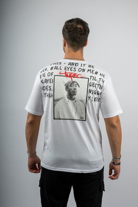 Oversize T-Shirt Tupac - Λευκό