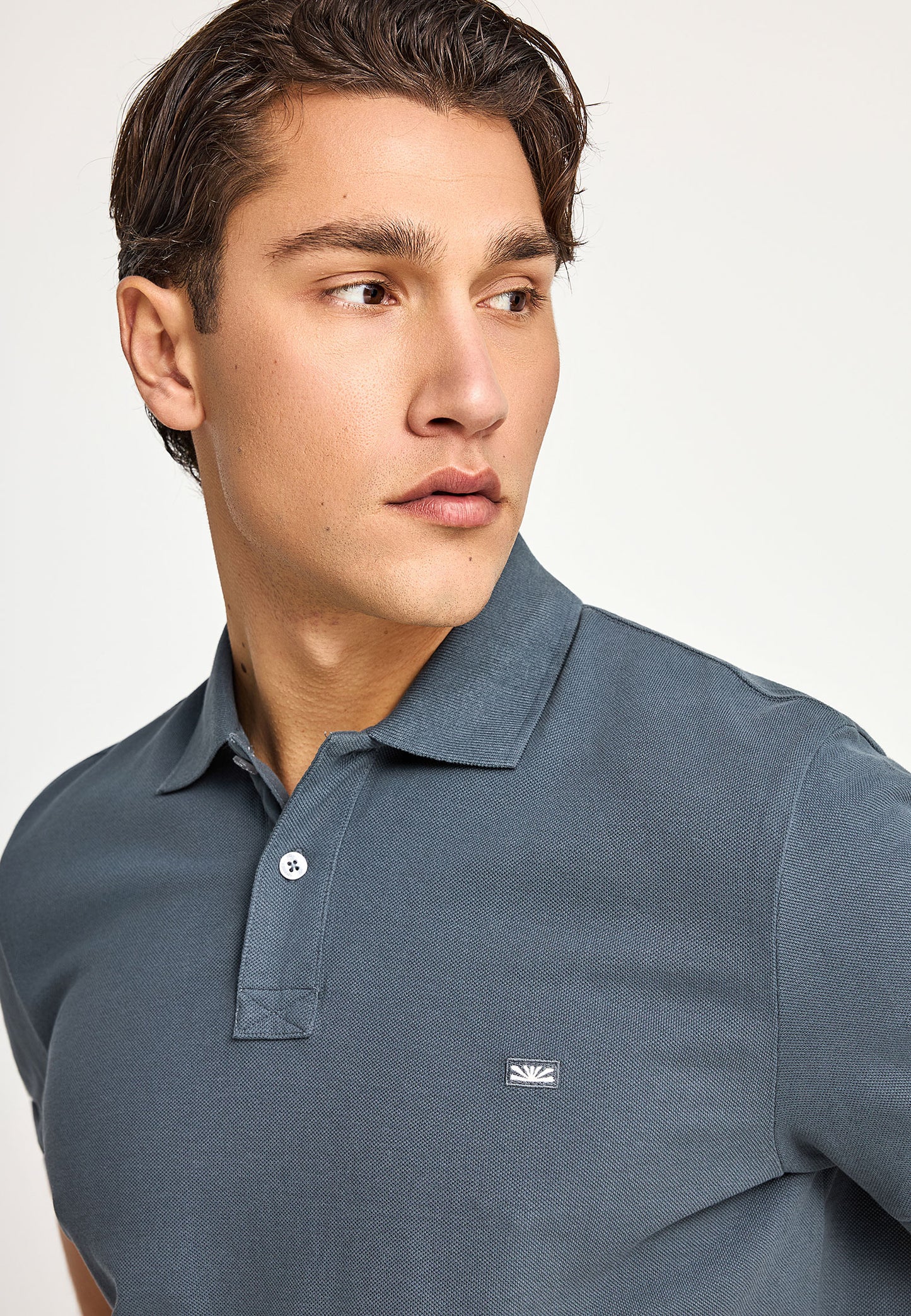 Ανδρικό polo Funky Buddha Essential Γκρί