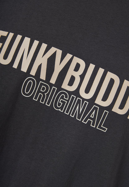 Ανδρικό T-Shirt Relax Fit Funky Buddha Ανθρακί