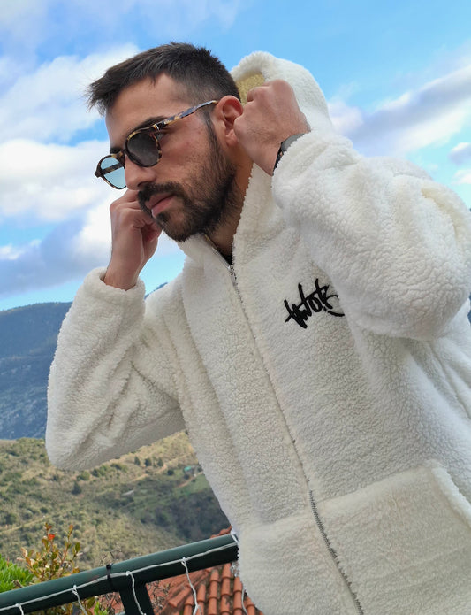 Ζακέτα Oversize Γουνάκι Two Brothers  - Εκρού