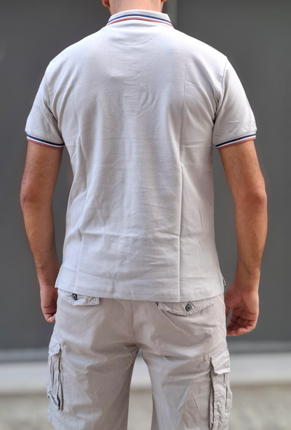 T-shirt Gentleman Polo – Γκρι με Ρίγες