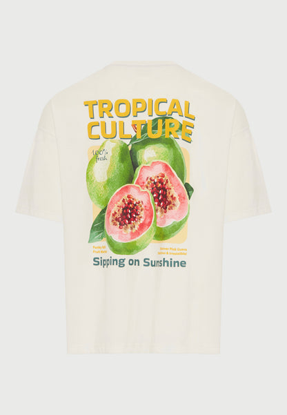 Ανδρικό Oversized T-Shirt Tropical Print Funky Buddha