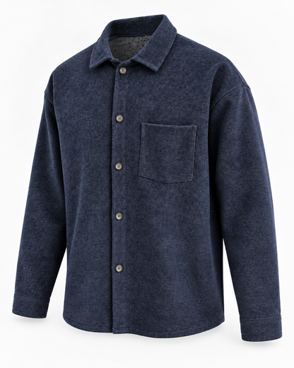 Ανδρικό Overshirt Πουκάμισο New wave Μπλέ Σκούρο