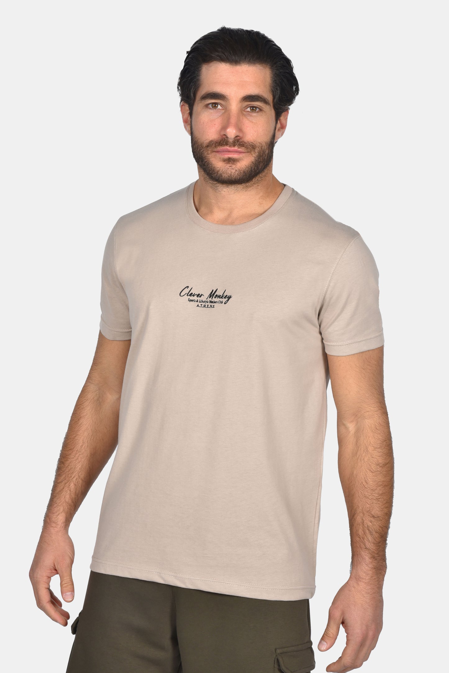 Ανδρικό T-Shirt Clever Monkey Μπέζ
