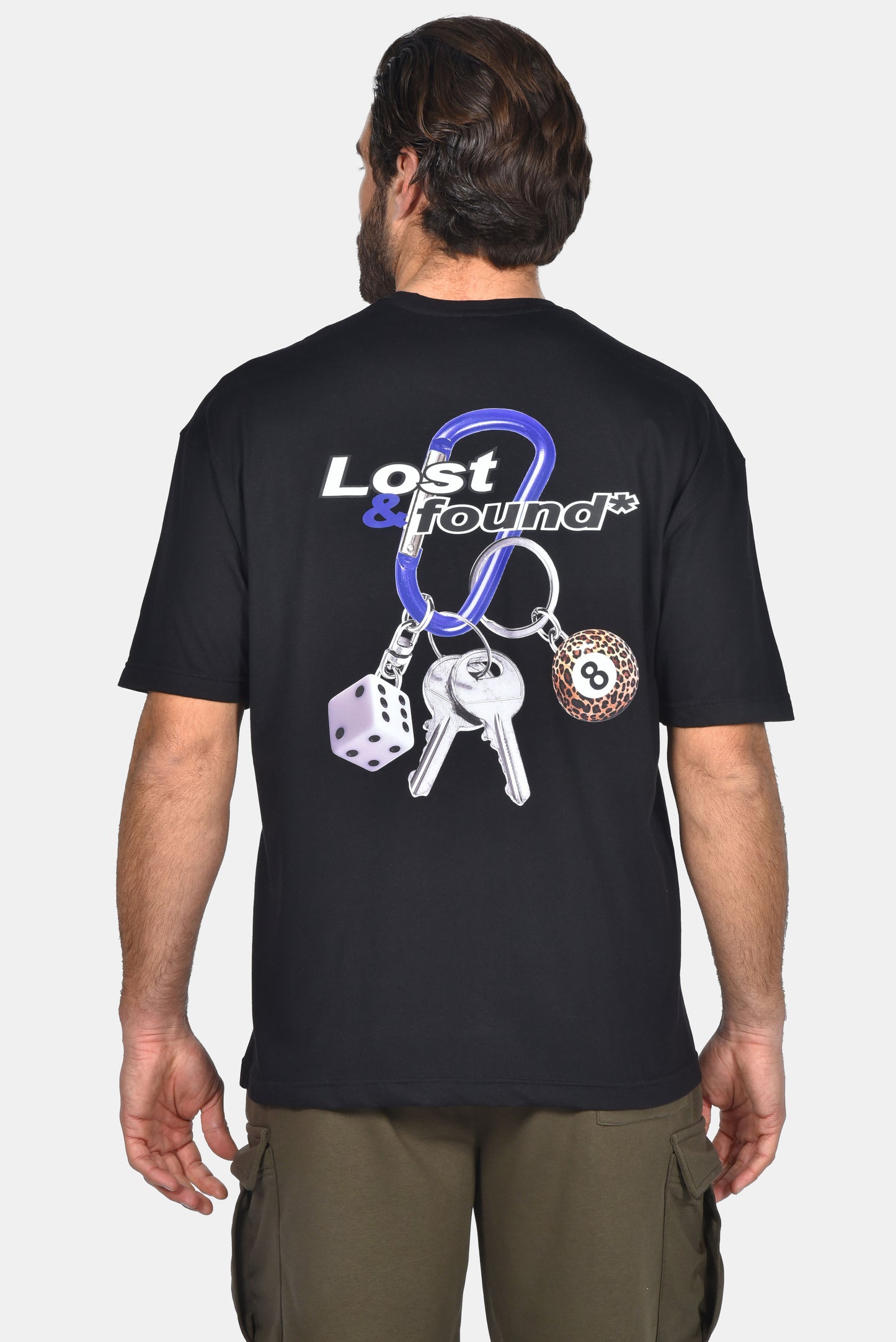 Ανδρικό Oversized T-Shirt Lost & Found Μαύρο