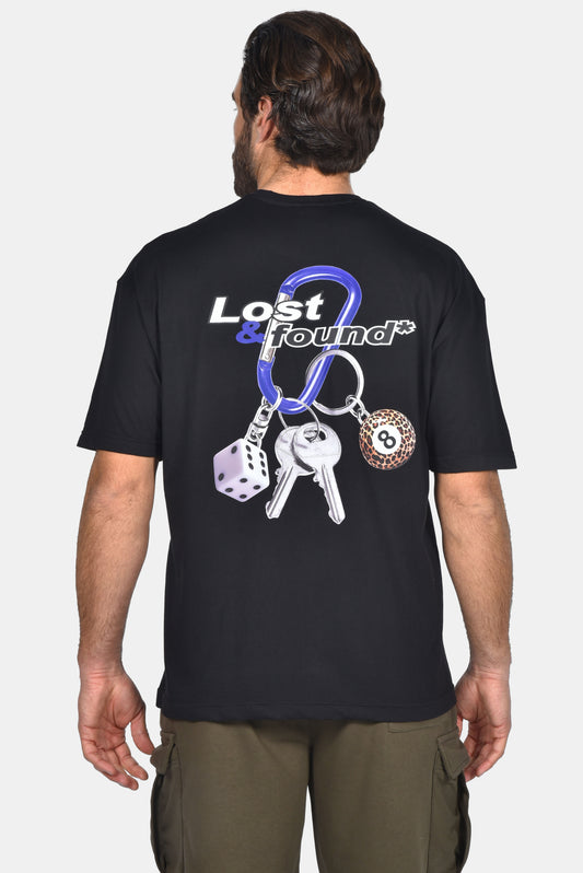 Ανδρικό Oversized T-Shirt Lost & Found Μαύρο